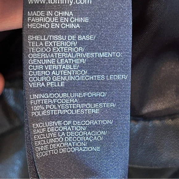 Tommy Hilfiger Black Leather Jacket - Picture 8 of 9